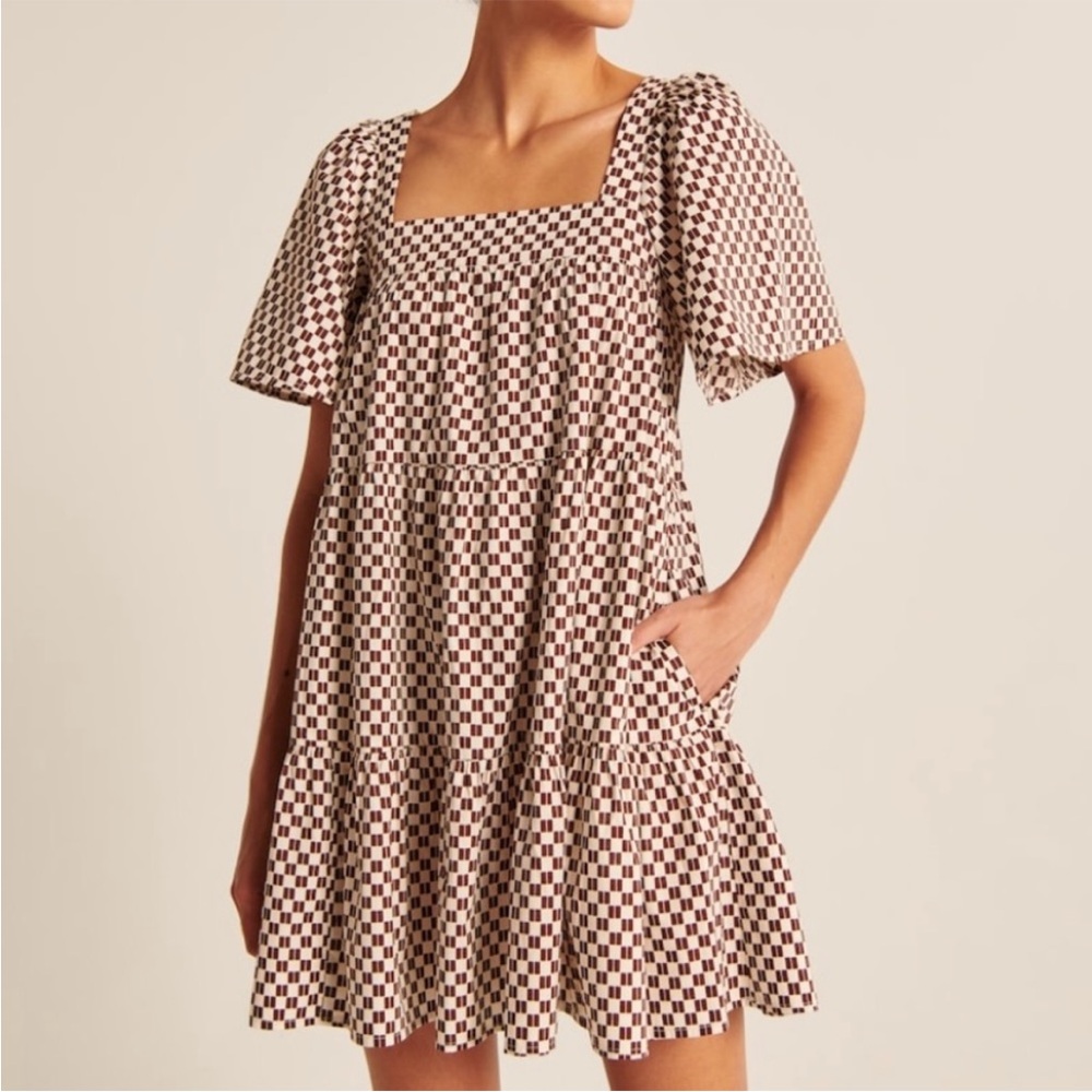 Abercrombie Angel Sleeve Trapeze Mini Dress